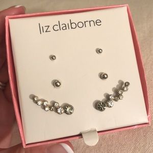 Unique LOFT ear climber earrings! With bonus Liz Claiborne studs! 🎉